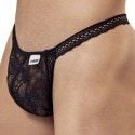 CandyMan Double Lace Thong - Black