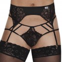 CandyMan Ensemble Jarretière - Jock Strap Dentelle Noir