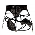 CandyMan Ensemble Jarretière - Jock Strap Dentelle Noir