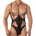 CandyMan Body String Harnais Dentelle Noir