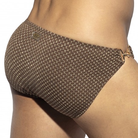 ES Collection Slip de Bain Bikini Luxury Marron