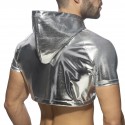 Addicted Metallic Crop Top - Silver