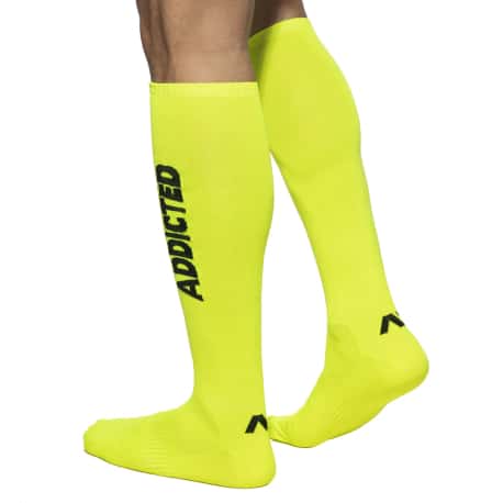 Addicted Chaussettes Hautes Neon Jaune Fluo