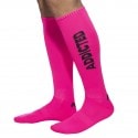 Addicted Neon Knee Socks - Neon Pink