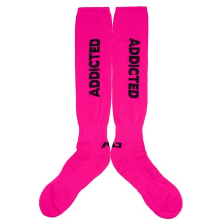 Addicted Chaussettes Hautes Neon Rose Fluo