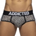 Addicted Leopard Double Side Briefs - White