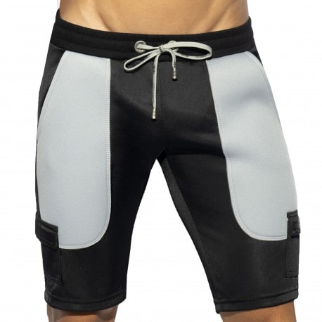 ES Collection Foam Patches Cycle Shorts - Black