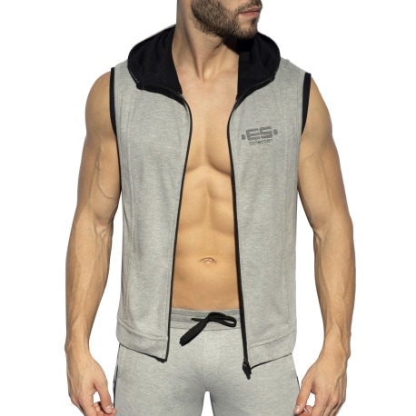 ES Collection First Class Athletic Hoodie - Heather Grey