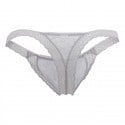 CandyMan Double Lace Thong - Grey