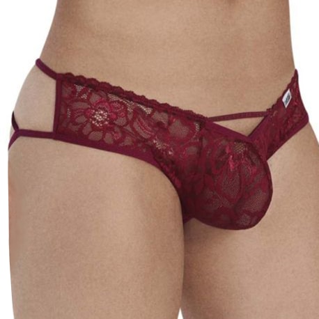 CandyMan Bow Jockstrap - Burgundy