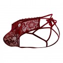 CandyMan Bow Jockstrap - Burgundy