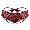 CandyMan Bow Jockstrap - Burgundy