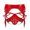 CandyMan Ensemble Jarretière - Jock Strap Dentelle Rouge