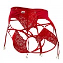 CandyMan Ensemble Jarretière - Jock Strap Dentelle Rouge