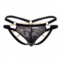 CandyMan Lace and Chain Jockstrap - Black