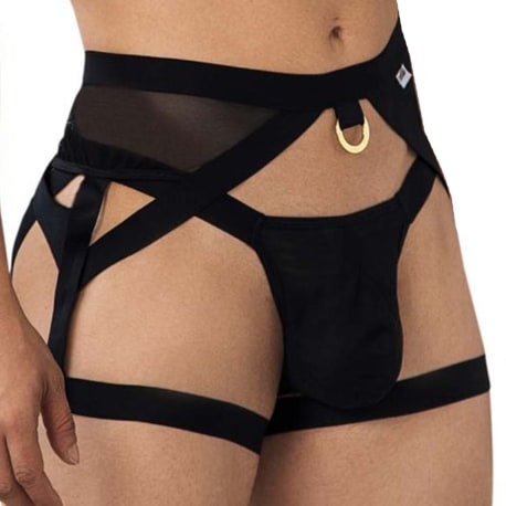 CandyMan Garter Jockstrap - Black