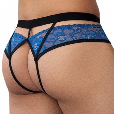 CandyMan Lace Jockstrap - Blue