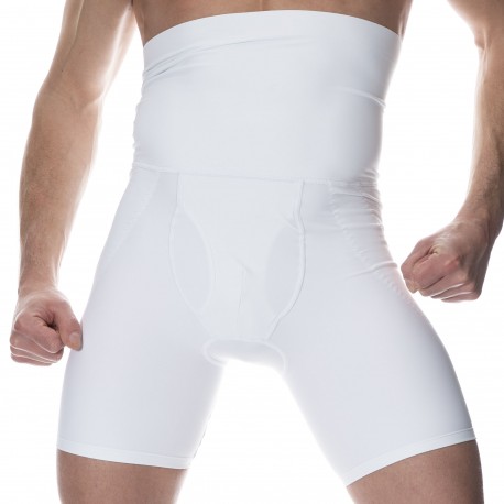 SKU High Waist Slimming Boxer Briefs - White