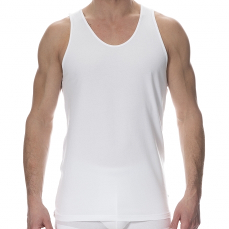 HOM Supreme Cotton Tank Top - White