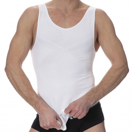 SKU Moderate Compression Seamless Tank Top - White