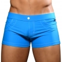 Andrew Christian Boxer de Bain Riviera Bleu Turquoise