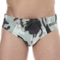 Diesel Slip de Bain Camouflage Kaki