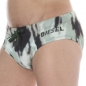 Diesel Slip de Bain Camouflage Kaki