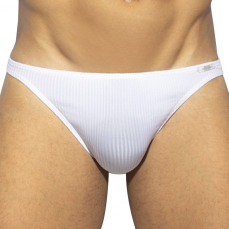 Recycled Rib Thong - White