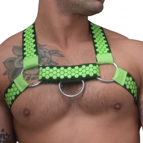 Breedwell Hex Harness - Neon Green