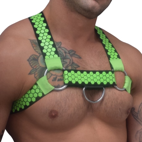 Breedwell Hex Harness - Neon Green