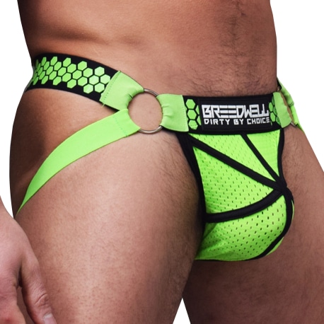 Breedwell Jock Strap Hex Vert Fluo