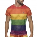 Addicted Rainbow Mesh T-Shirt