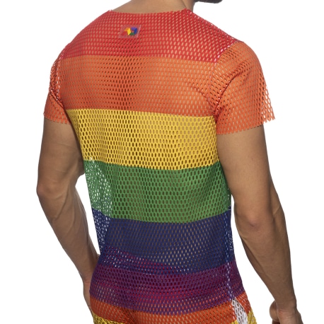 Addicted Rainbow Mesh T-Shirt