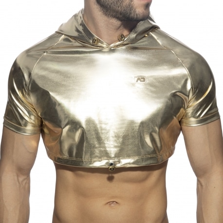 Addicted Metallic Crop Top - Gold