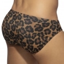 Addicted Leopard Swim Briefs - Brown