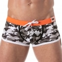 TOF Paris Shorty de Bain Iconic Camouflage Gris