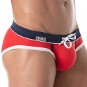 TOF Paris Holidays Swim Briefs - Red - Navy