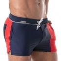 TOF Paris Holidays Swim Shorts - Navy - Red