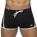 AD Fetish Mesh-Striped Shorts - Black - White