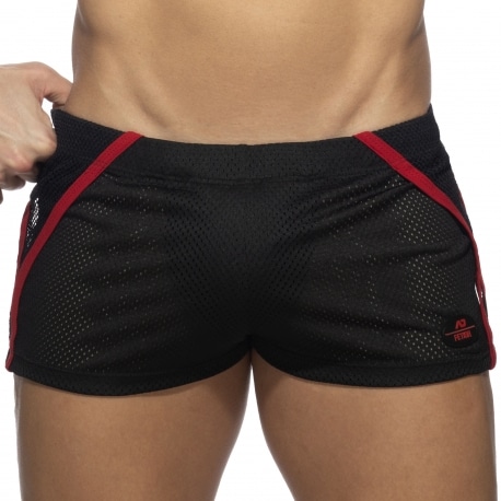 AD Fetish Combi Mesh Shorts - Black - Red