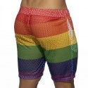 Addicted Short Rainbow Mesh Arc-en-Ciel