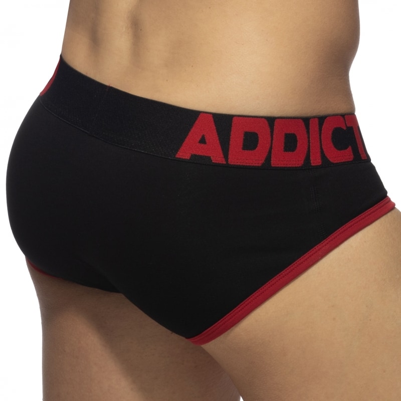 Addicted Tropical Leaves Double Side Briefs - Black
