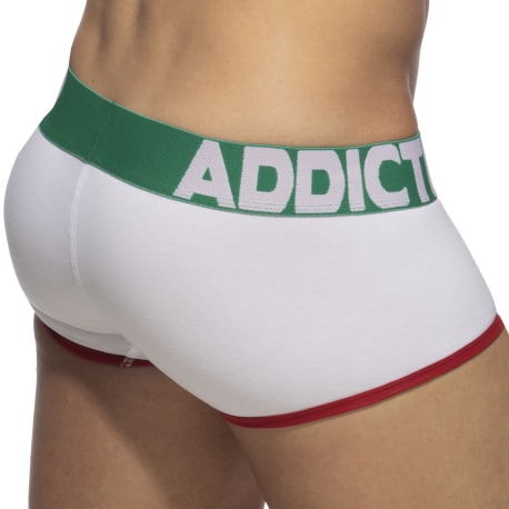 Addicted Basic Colors AD Cotton Trunks - White - Green