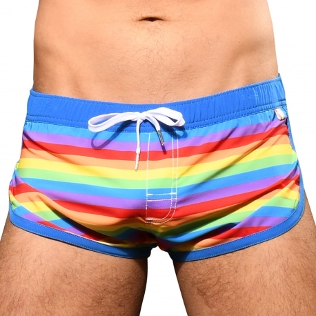 Andrew Christian Pride Swim Shorts - Rainbow