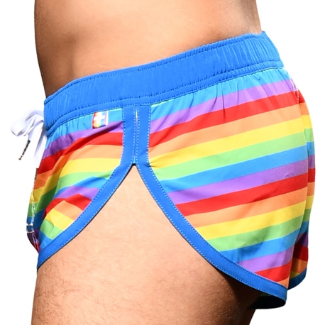 Andrew Christian Short de Bain Ultra Pride Arc-En-Ciel