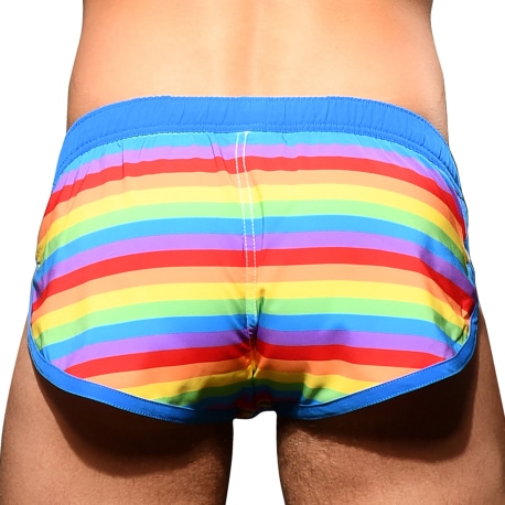 Andrew Christian Short de Bain Ultra Pride Arc-En-Ciel