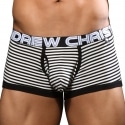 Andrew Christian Almost Naked Fly Stripe Trunks - Black - White