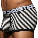 Andrew Christian Almost Naked Fly Stripe Trunks - Black - White