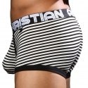 Andrew Christian Almost Naked Fly Stripe Trunks - Black - White