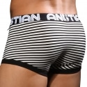 Andrew Christian Almost Naked Fly Stripe Trunks - Black - White